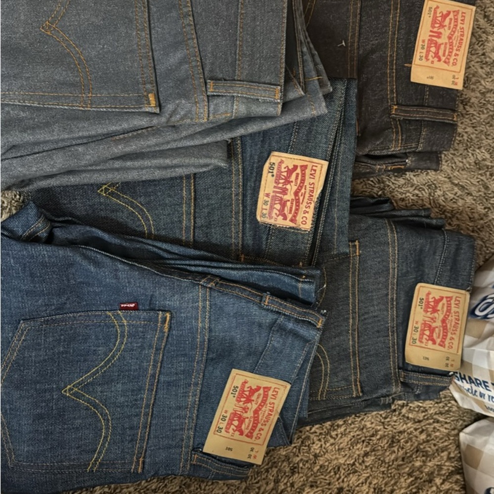 Levi's Men’s Multiple Blue Denim Jeans Pack - Classic Styling